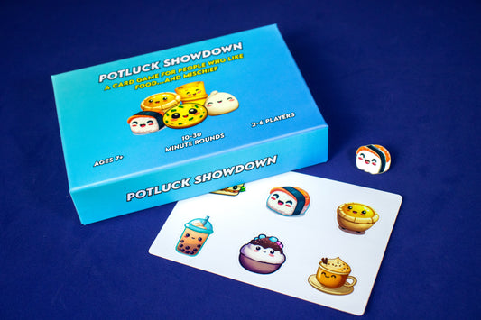Potluck Showdown Classic (1 Game Unit + Sticker Sheet + Enamel Pin)